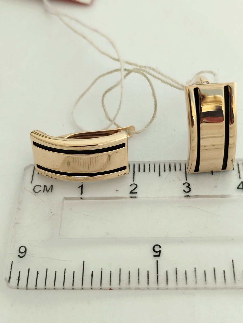 Золоті сережки каучук - Зображення 3