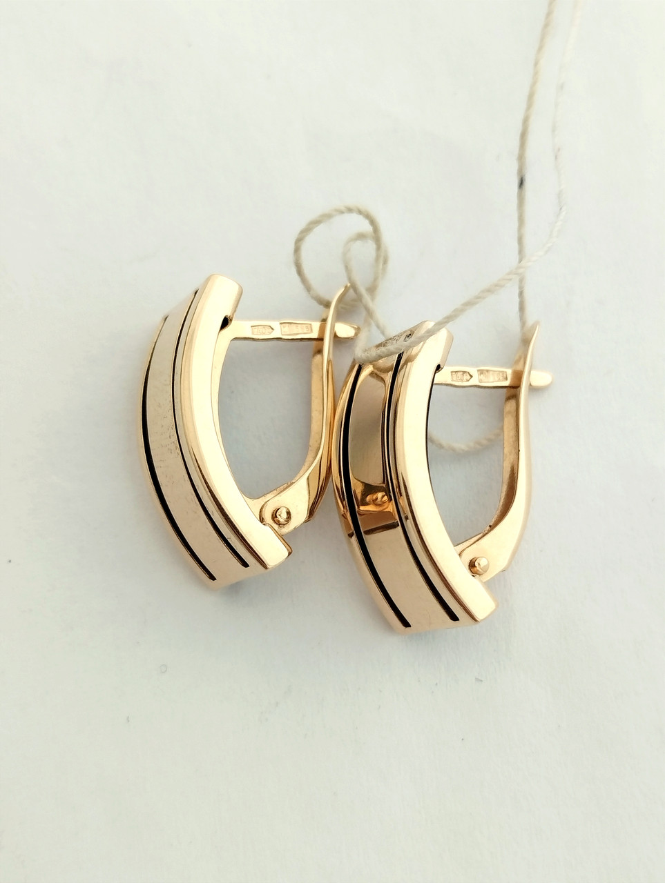 Золоті сережки каучук - Зображення 4