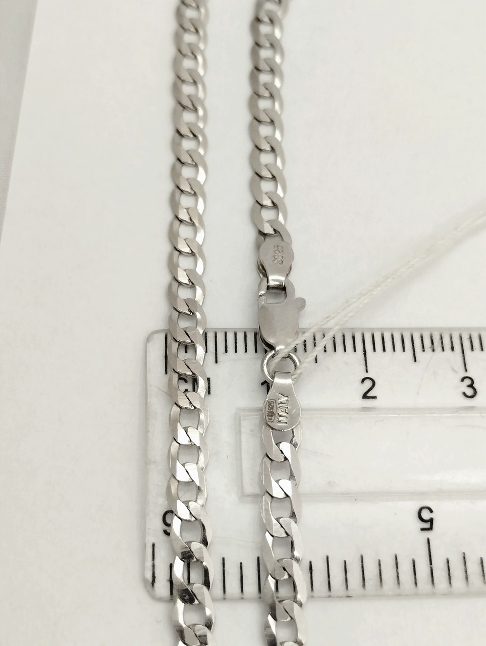 Срібний ланцюг 925 проби покриття родій - Зображення 2