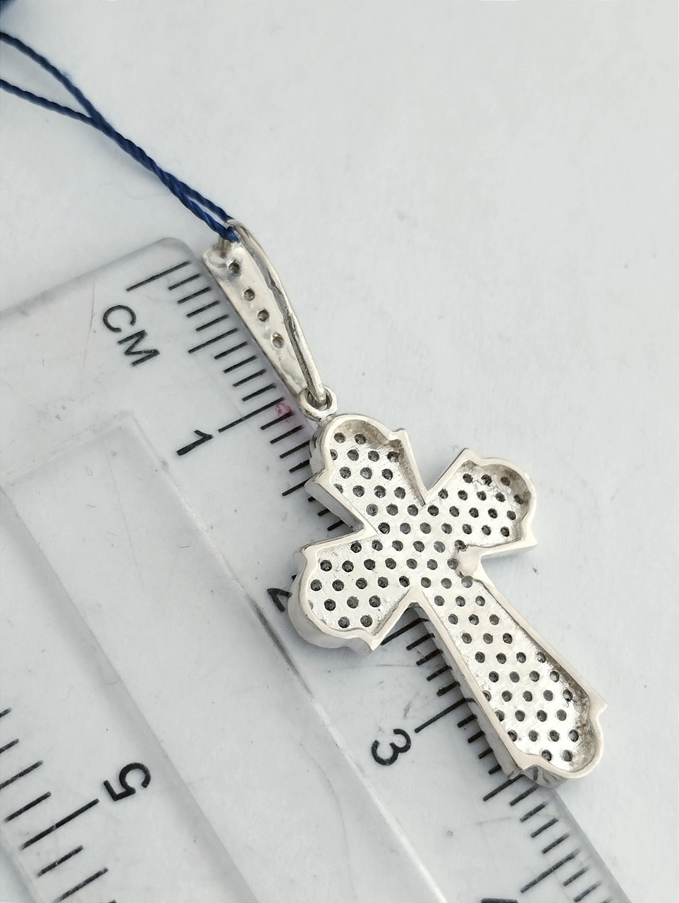 Срібний хрест із камінням - Зображення 2