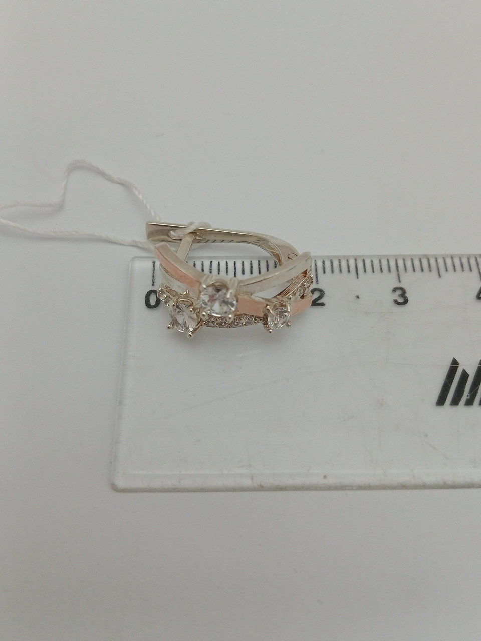 Срібні сережки з напаяними пластинами золота - Зображення 2