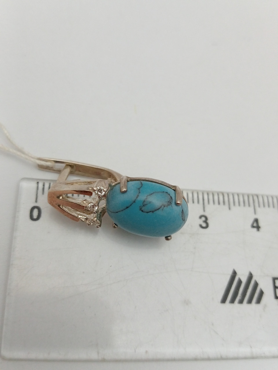 Срібні сережки 925 проби з напаяними пластинами золота 375 проби - Зображення 3