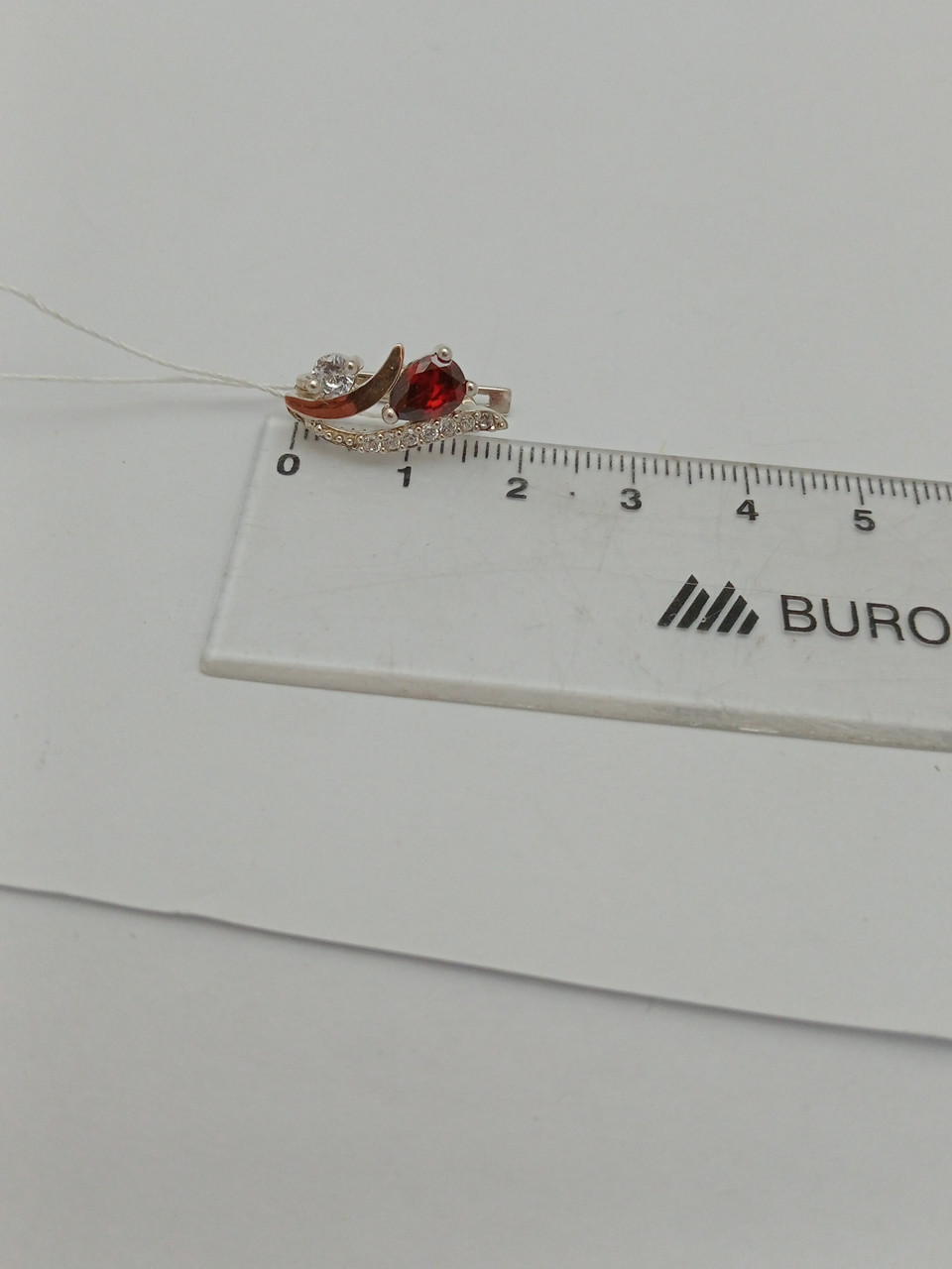 Срібні сережки 925 проби з напаяними пластинами золота 375 проби - Зображення 3