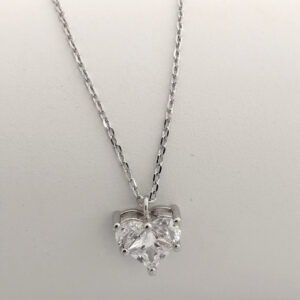 Срібне кольє серце