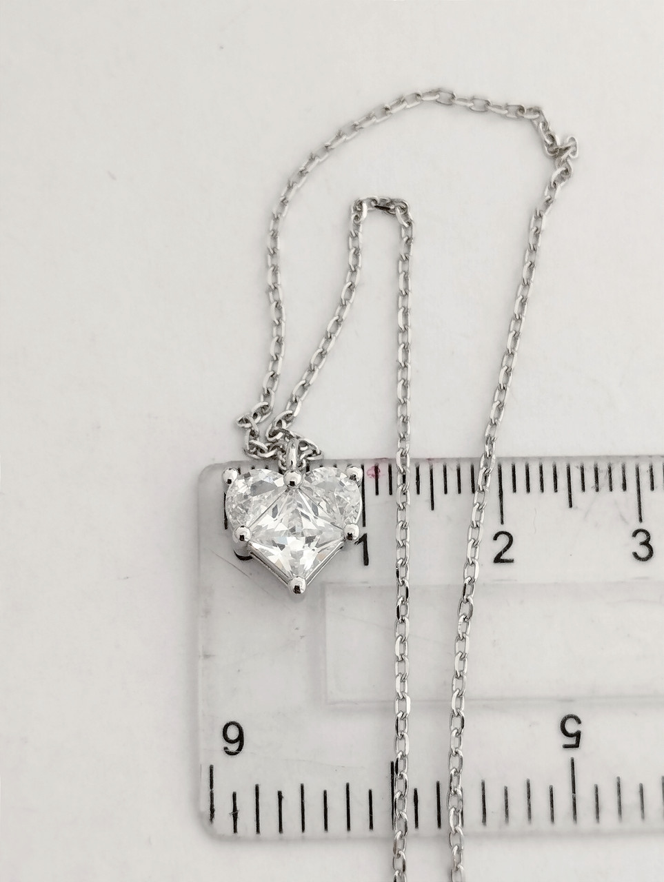 Срібне кольє серце - Зображення 2