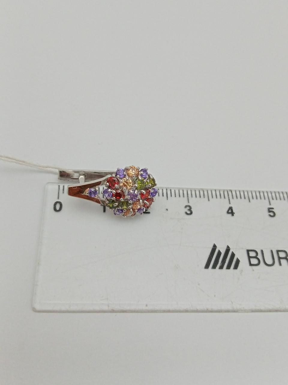 Срібні сережки 925 проби з напаяними пластинами золота 375 проби - Зображення 3