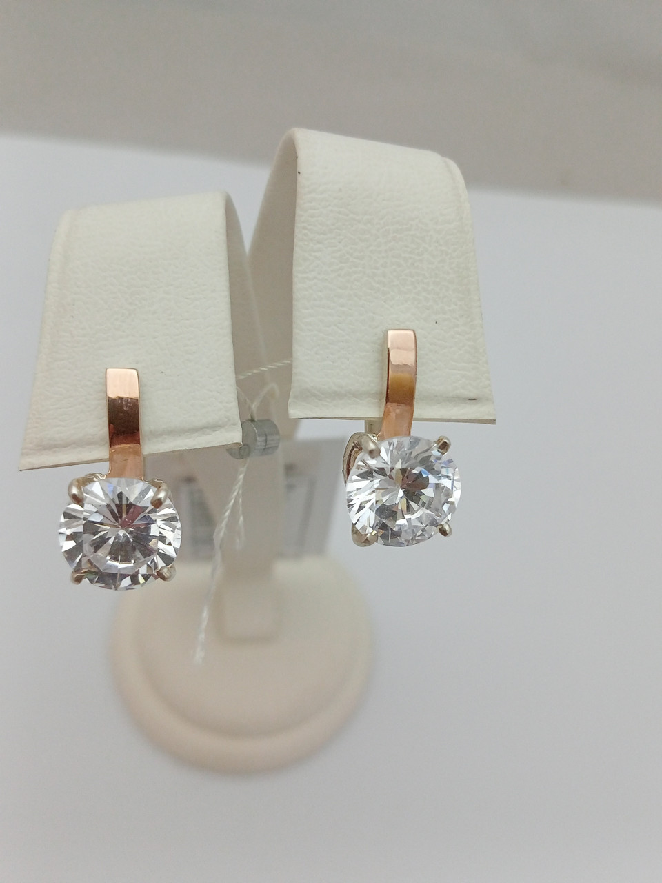 Срібні сережки 925 проби з напаяними пластинами золота 375