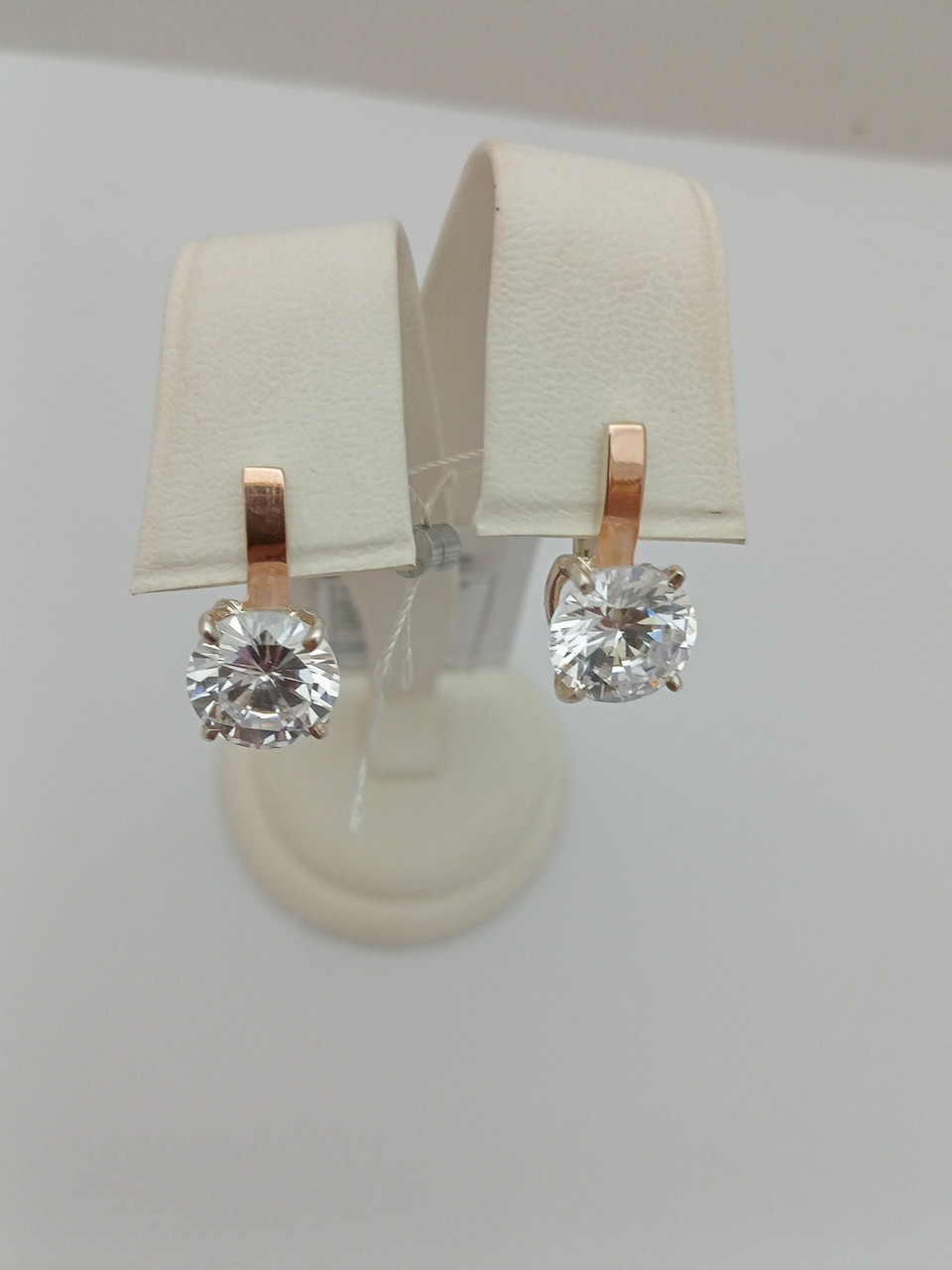 Срібні сережки 925 проби з напаяними пластинами золота 375 - Зображення 4