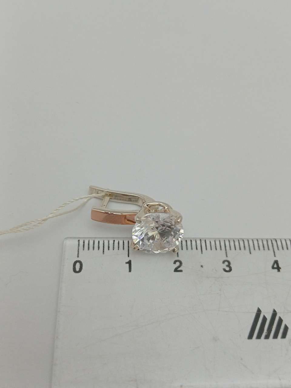 Срібні сережки 925 проби з напаяними пластинами золота 375 - Зображення 3