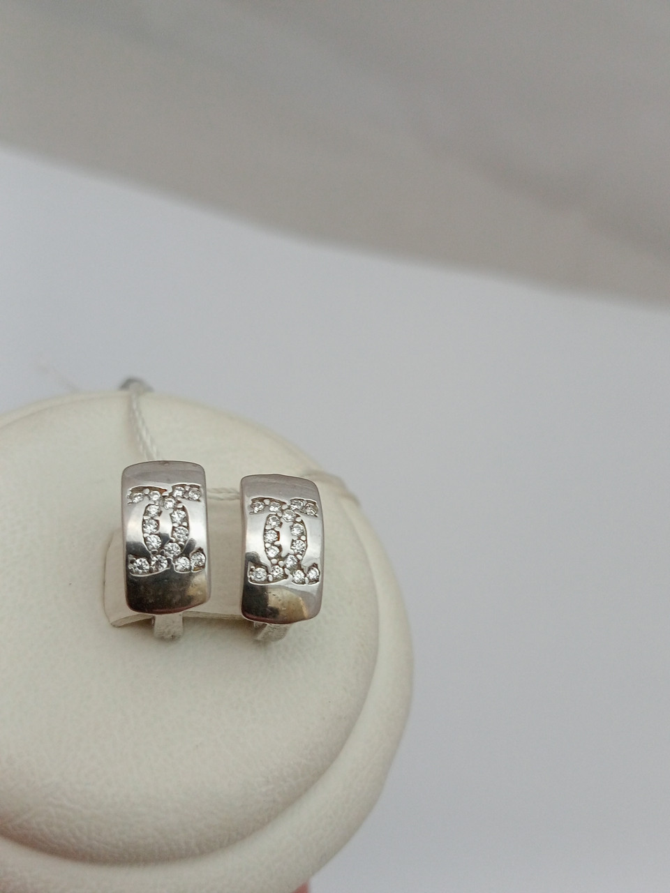 Срібні сережки 925 проби вставками з англійською застібкою. - Зображення 2