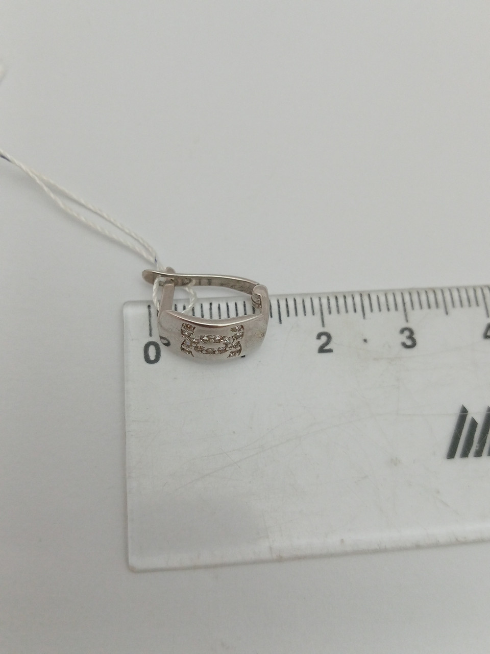 Срібні сережки 925 проби вставками з англійською застібкою. - Зображення 3