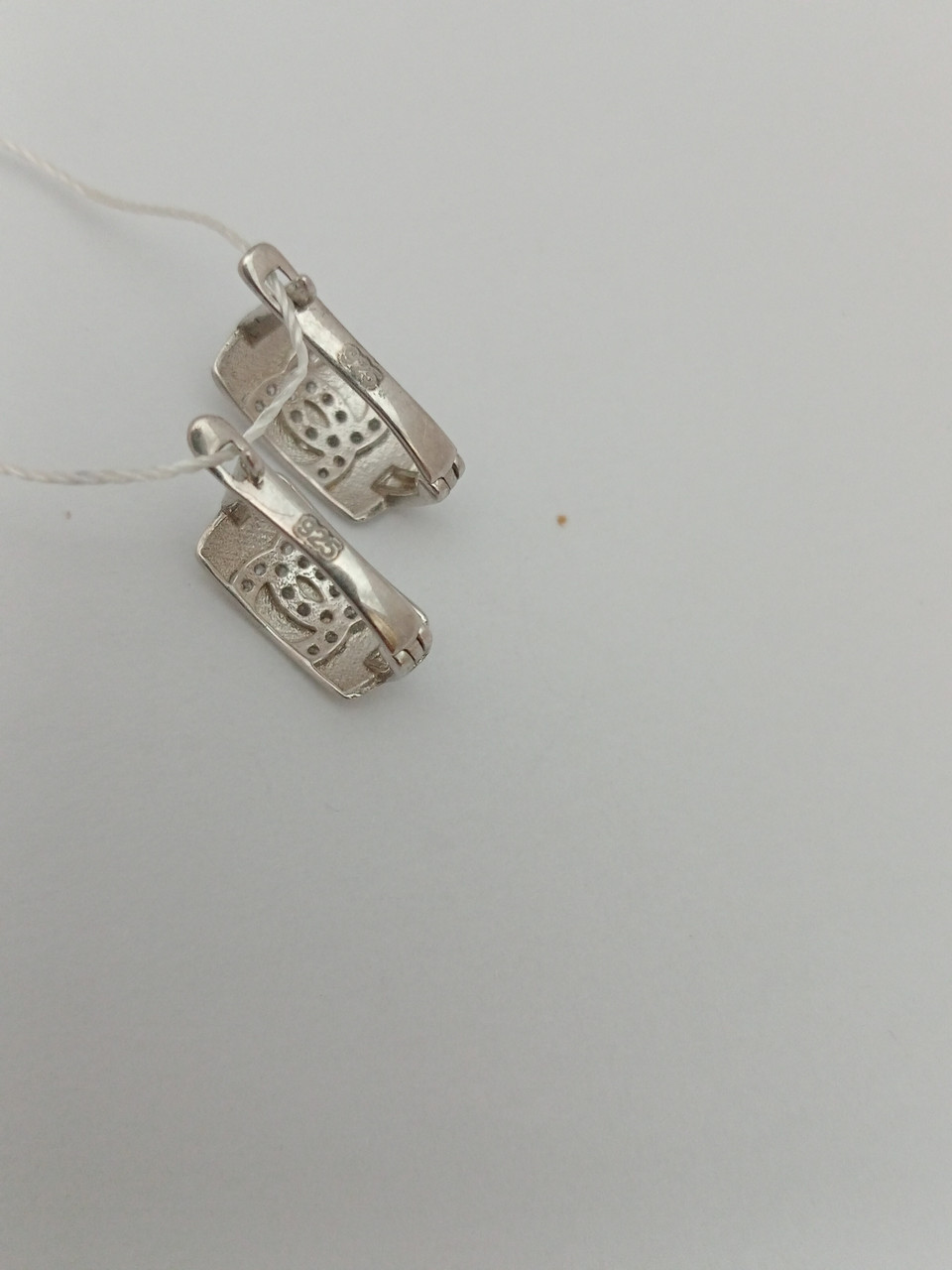 Срібні сережки 925 проби вставками з англійською застібкою. - Зображення 4