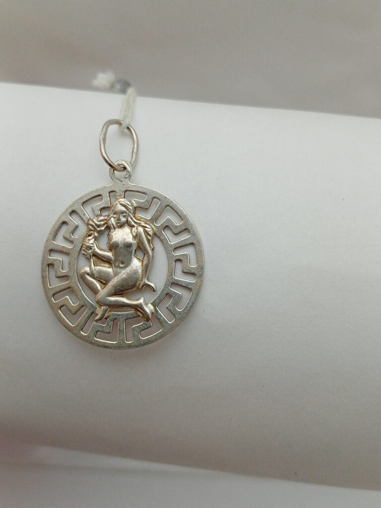 Срібний кулон знак зодіаку Діва 925 проби