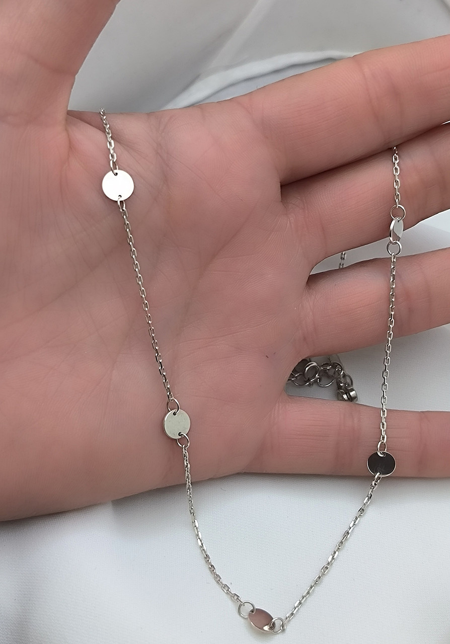 Срібне кольє монетки 925 проби без вставок - Зображення 2