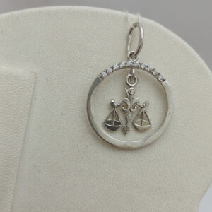 Срібний підвіс знак зодіаку ваги 925 проби