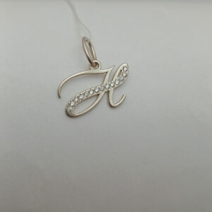Срібний кулон буква 925 проби