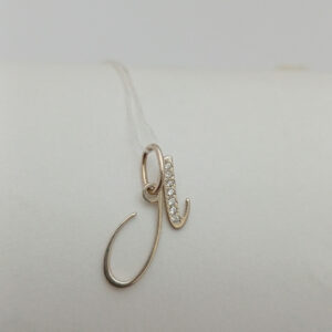 Срібний кулон буква 925 проби