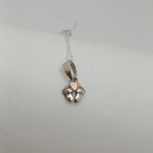 Срібний кулон п'ятки 925 проби з напаяними пластинами золота 375 проби