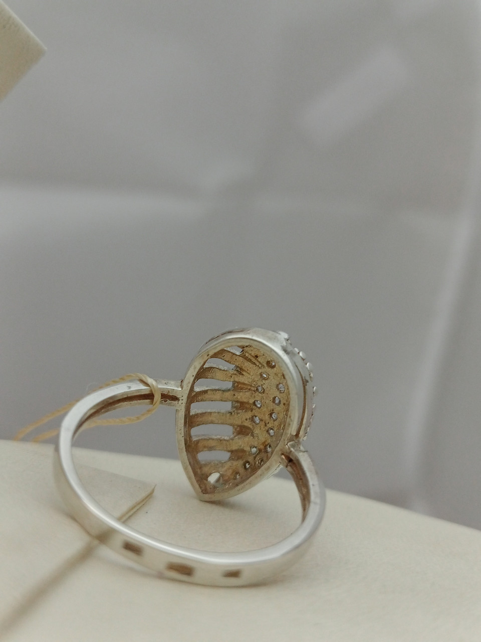 Срібне кільце 925 проби з напаяними пластинами золота 375 проби - Зображення 4