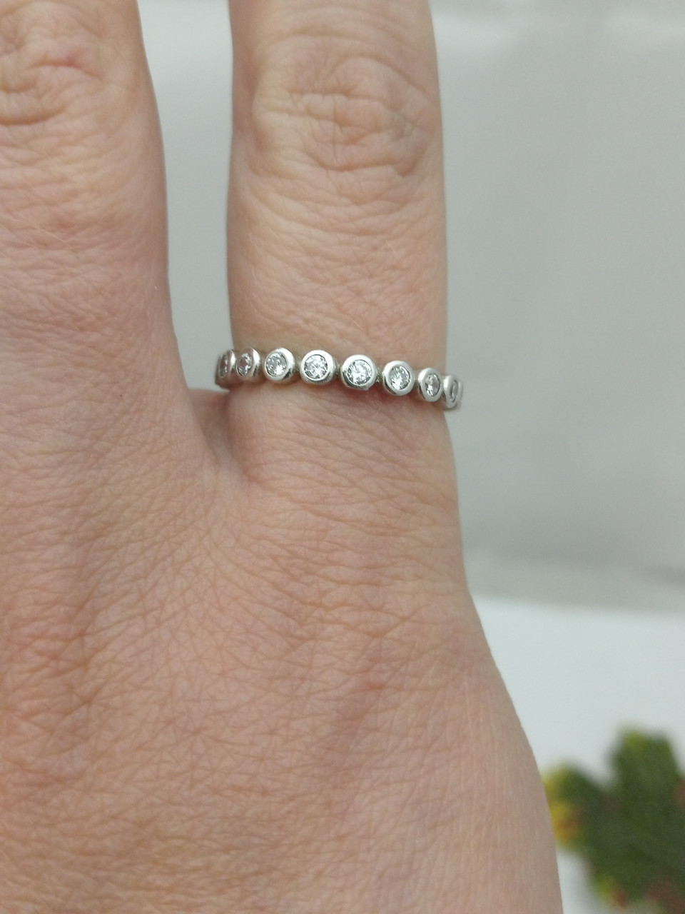 Срібне кільце 925 проби з цирконієм - Зображення 2