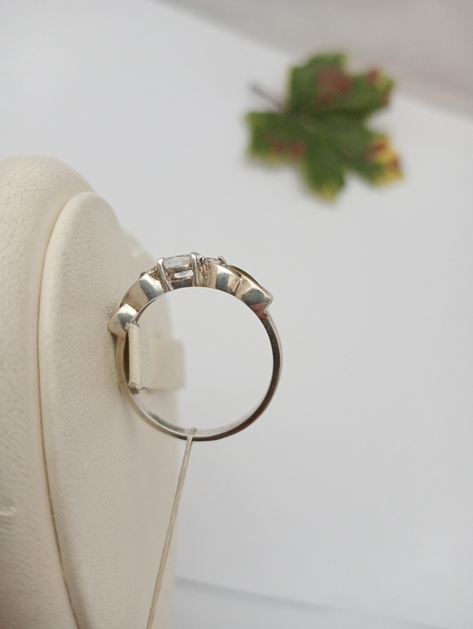 Срібне кільце 925 проби з напаяними пластинами золота 375 проби - Зображення 2