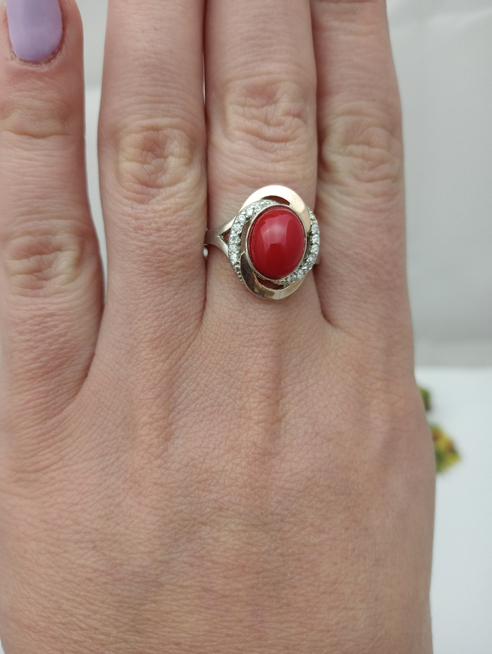 Срібне кільце 925 проби з напаяними пластинами золота 375 проби - Зображення 3