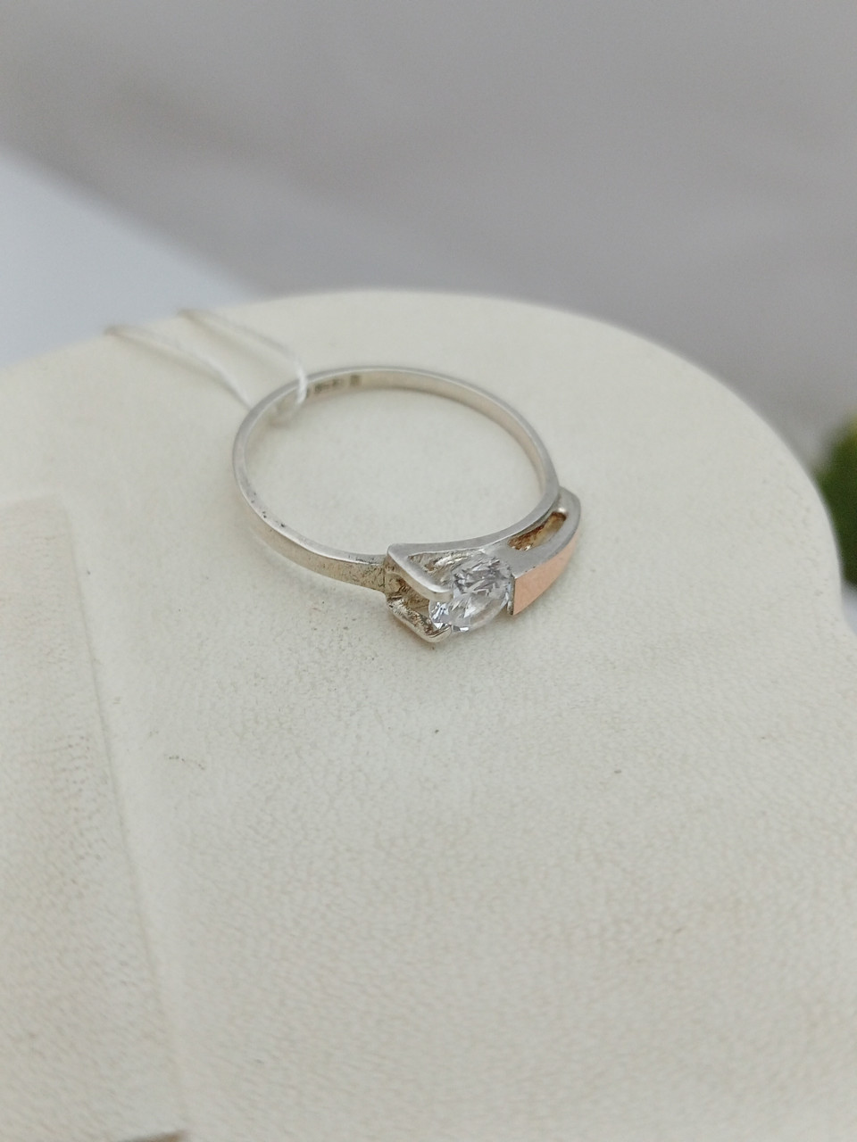 Срібне кільце з напаяними пластинами золота 375 проби - Зображення 3