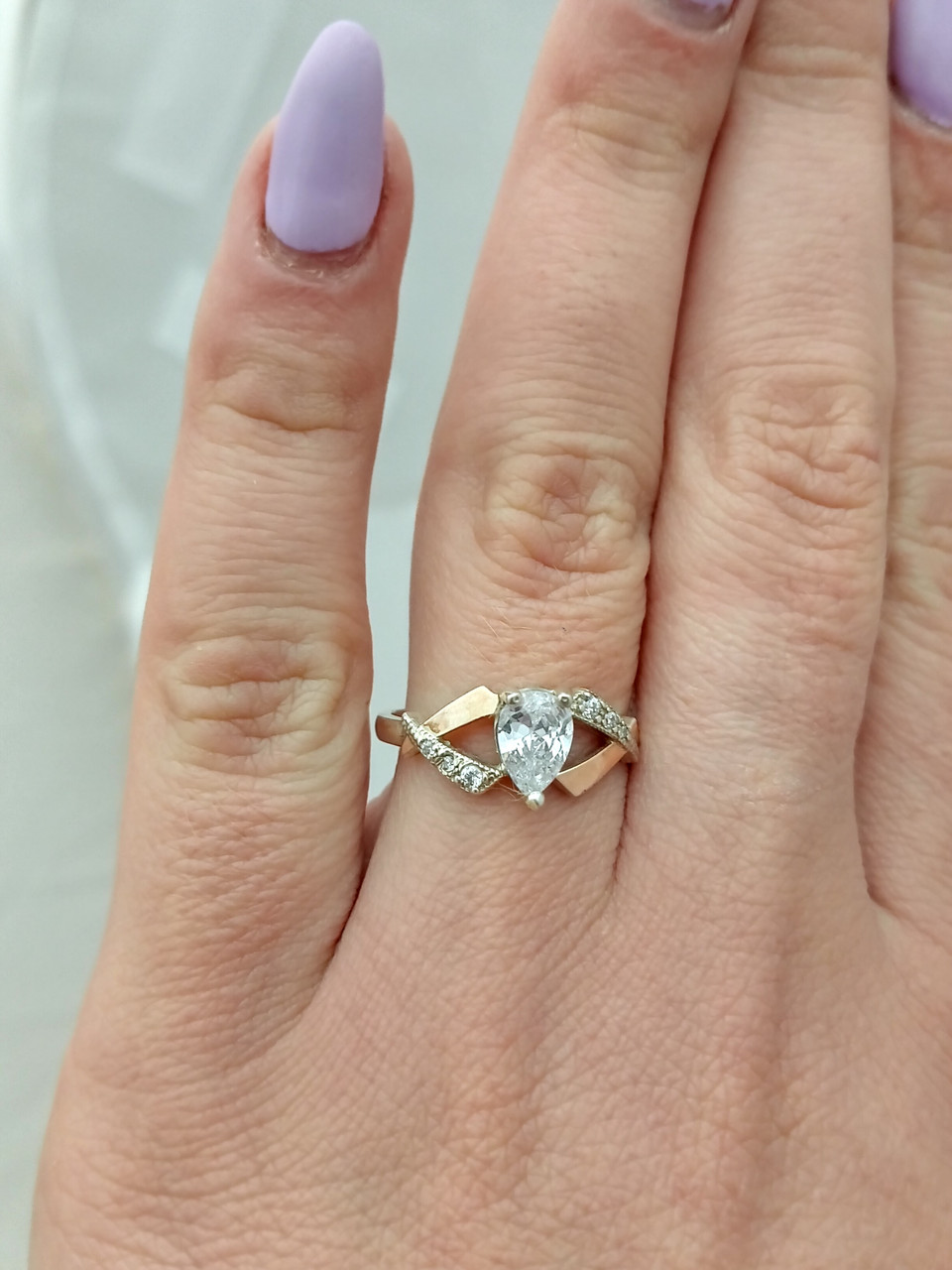 Срібне кільце із золотими пластинами - Зображення 2