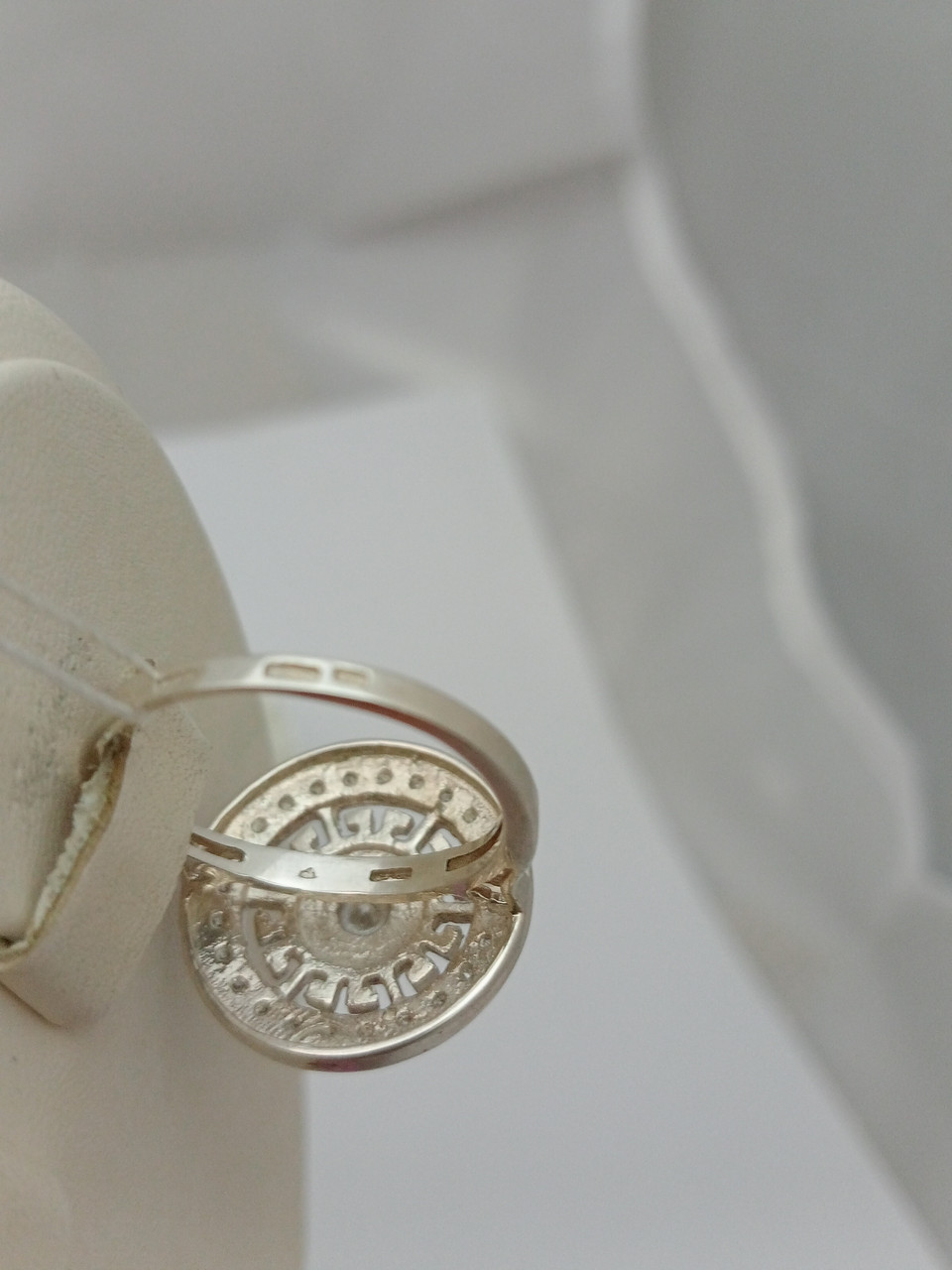 Срібне кільце Нефертіті з напаяними пластинами золота 375 проби - Зображення 4