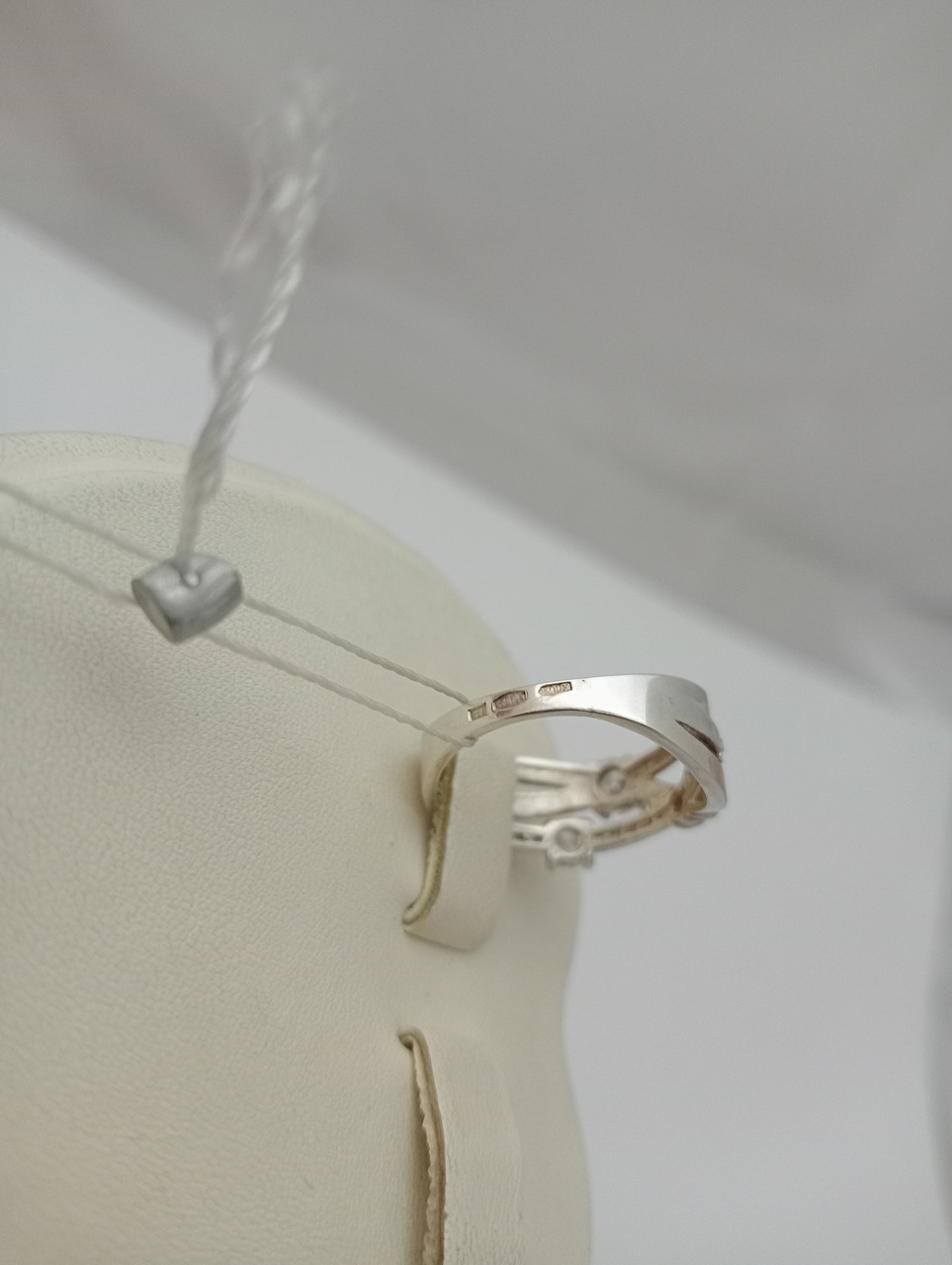 Срібне кільце з пластинами золота 375 проби - Зображення 4