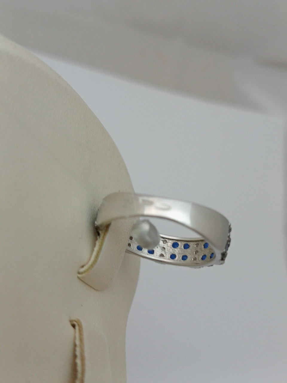 Срібне кільце 925 проби з фіанітом - Зображення 3