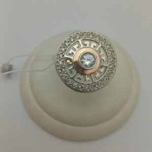 Срібне кільце Нефертіті з напаяними пластинами золота 375 проби