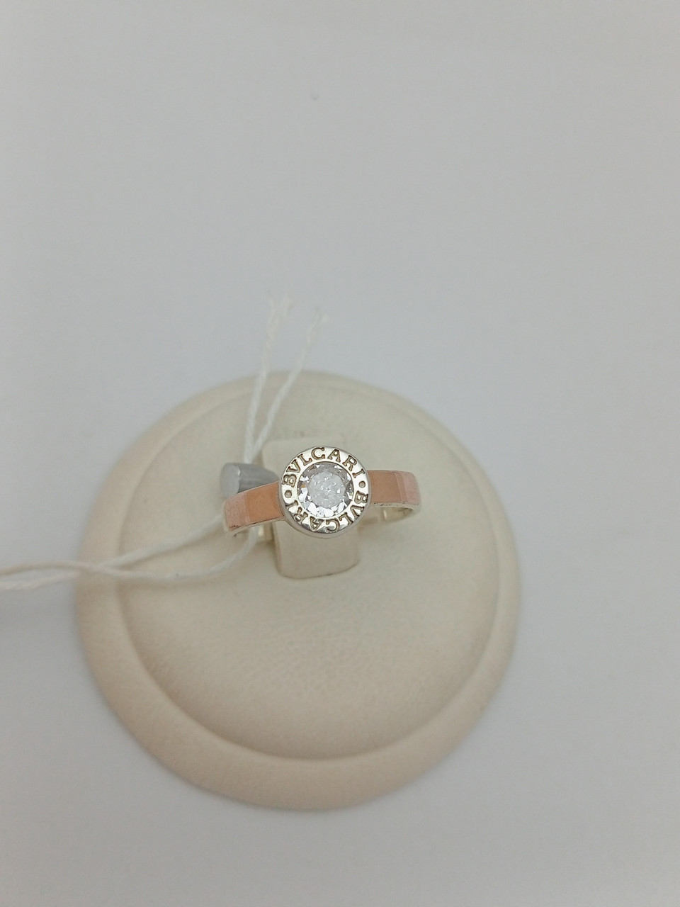 Срібне кільце з напаяними пластинами золота та 375 проби - Зображення 2