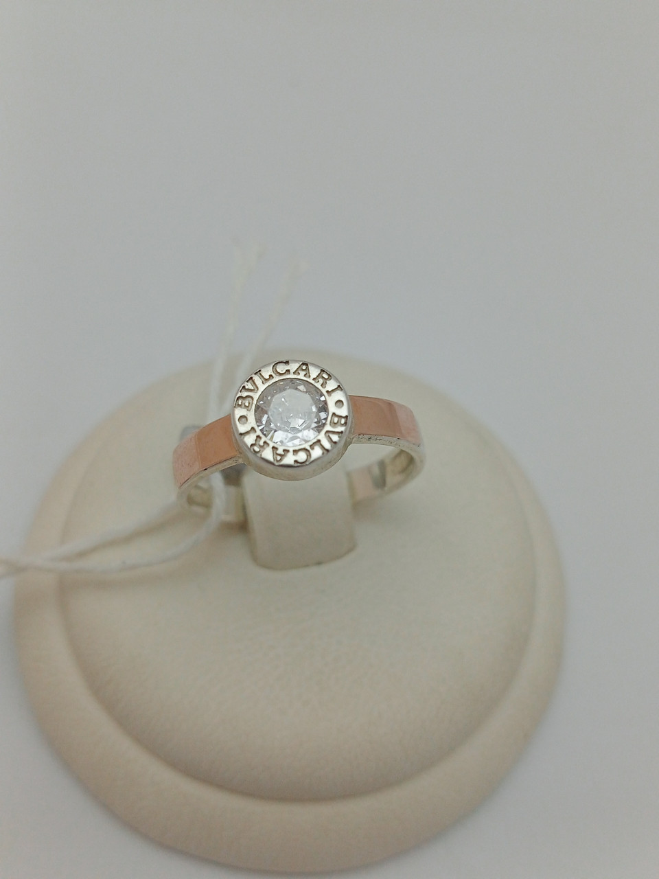 Срібне кільце з напаяними пластинами золота та 375 проби - Зображення 3