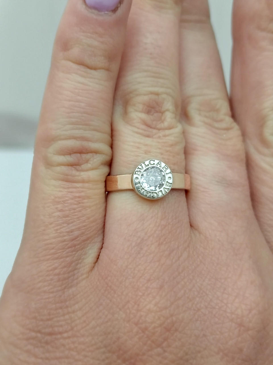 Срібне кільце з напаяними пластинами золота та 375 проби - Зображення 5