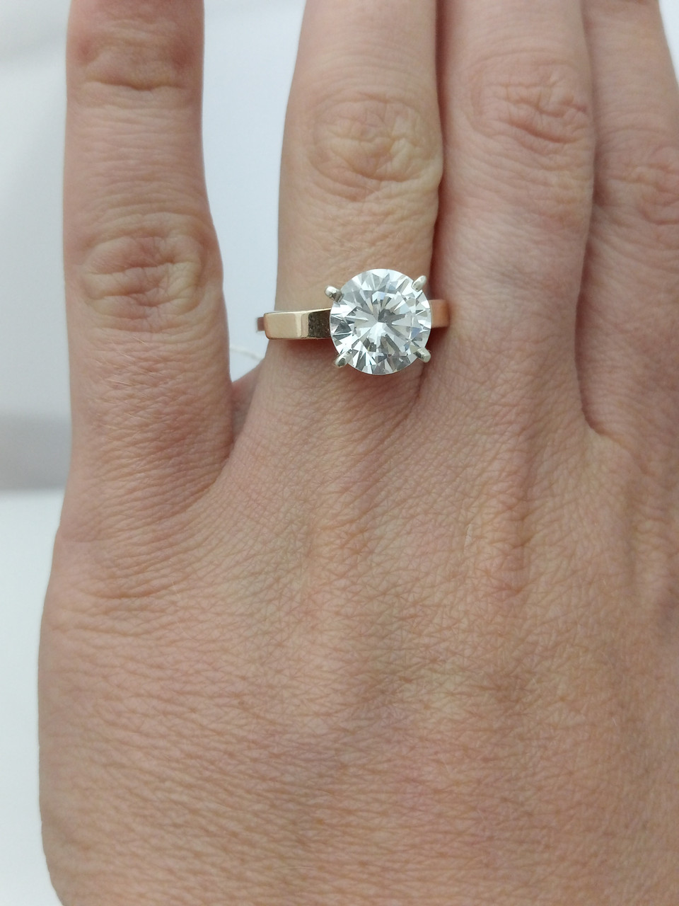 Срібне кільце з напаяними пластинами золота 375 проби - Зображення 2