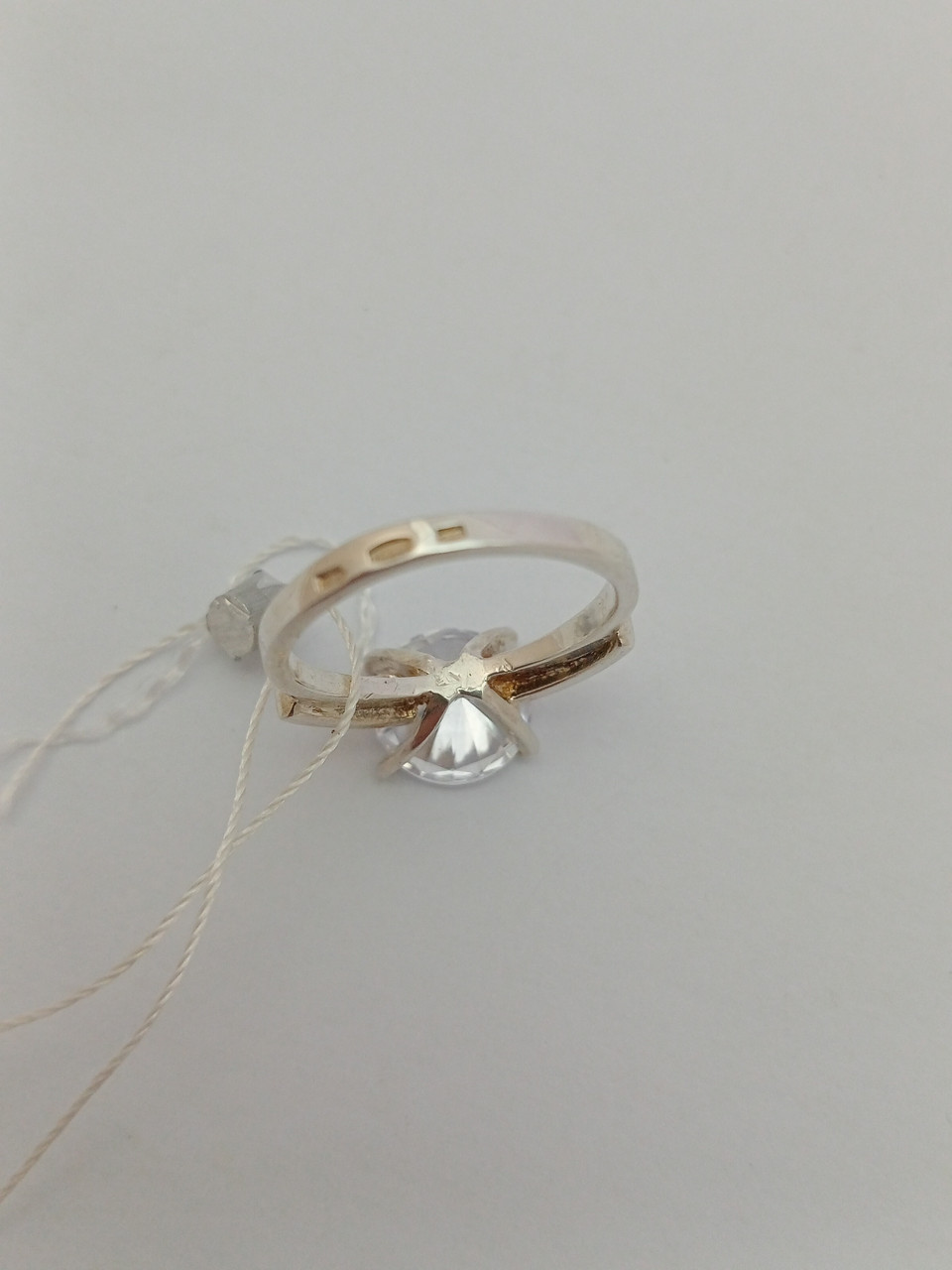 Срібне кільце з напаяними пластинами золота 375 проби - Зображення 3