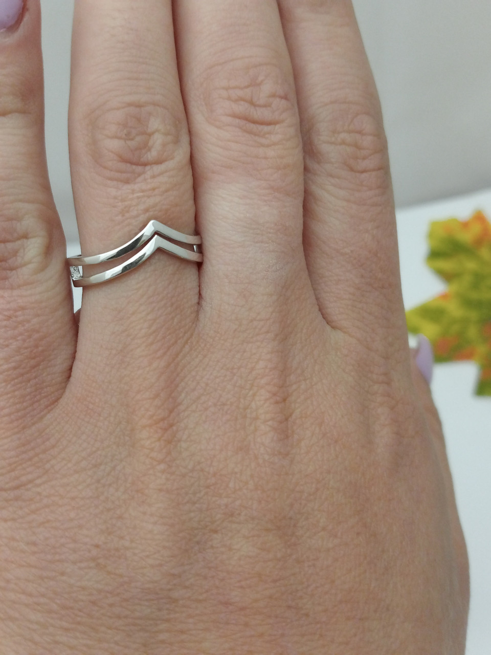 Срібне кільце без вставок 925 проби - Зображення 3