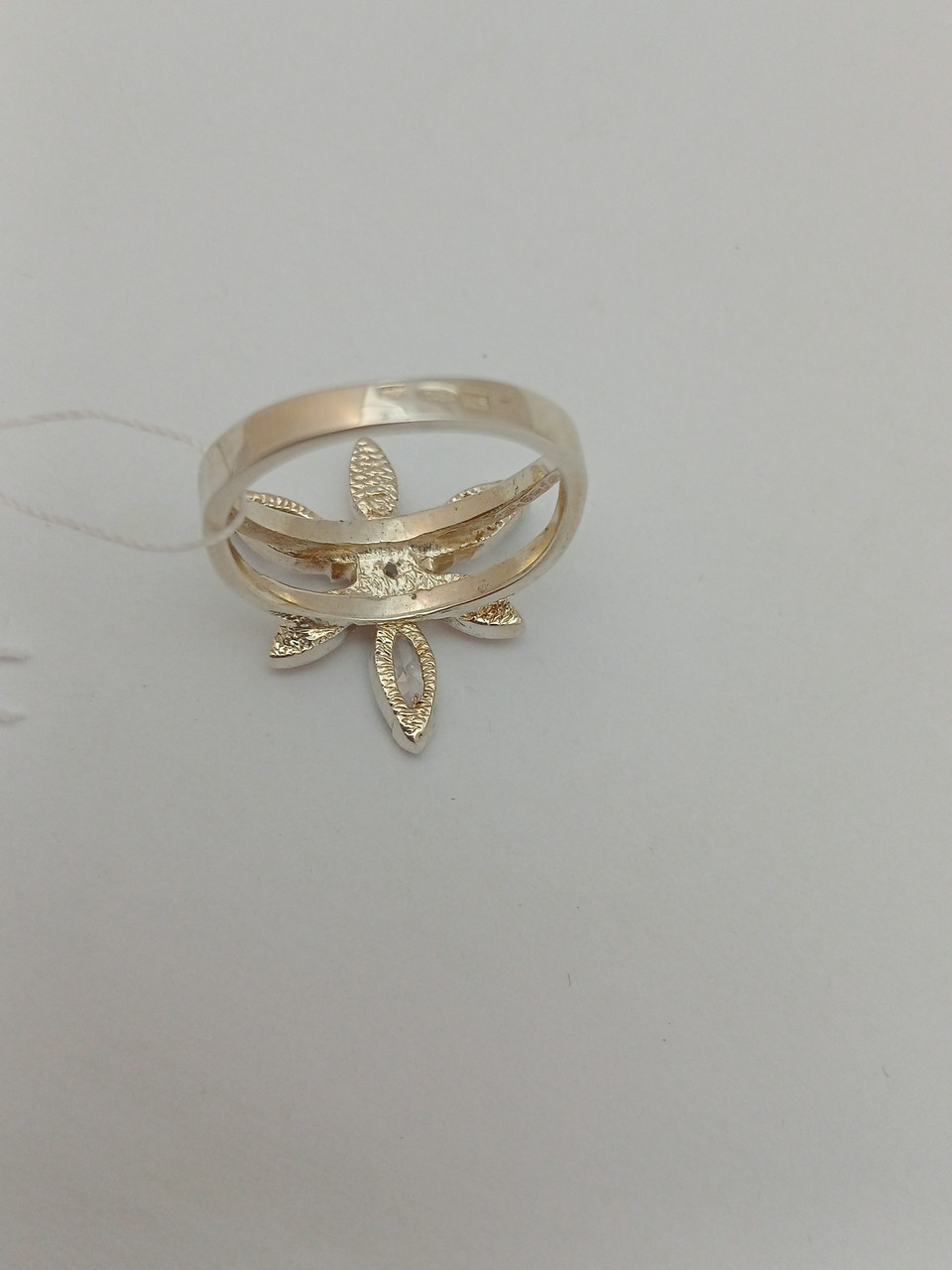 Срібне кільце з напаяними пластинами золота - Зображення 2