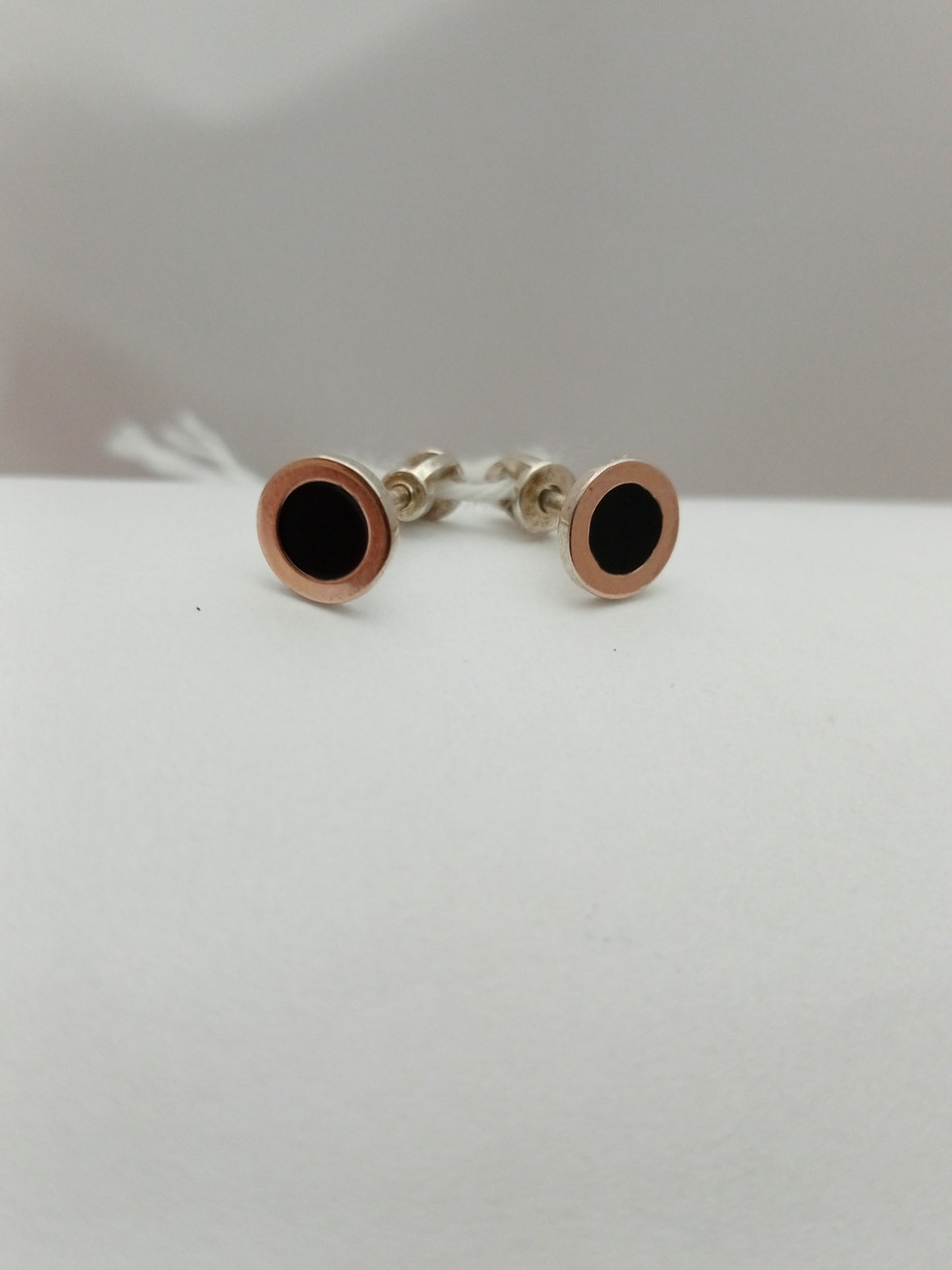 Срібні сережки пусети із золотом 375 проби - Зображення 2