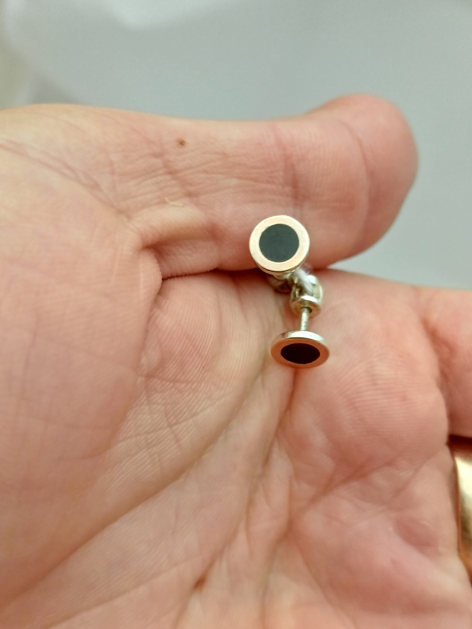 Срібні сережки пусети із золотом 375 проби - Зображення 3