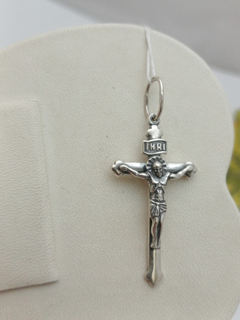 Срібний хрест із розп'яттям 925 проби
