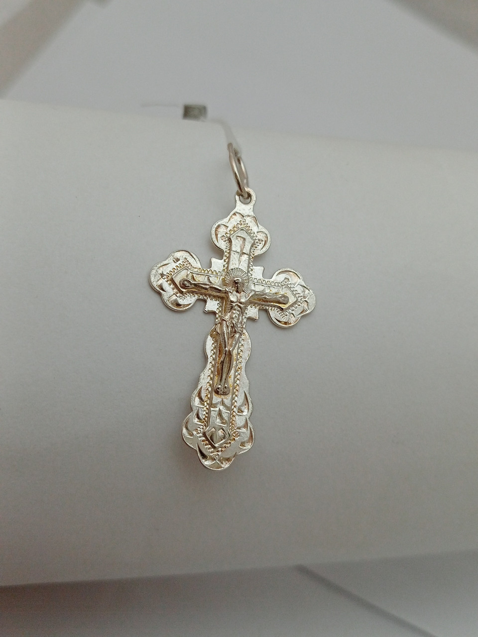 Срібний хрестик із розп'яттям 925 проби