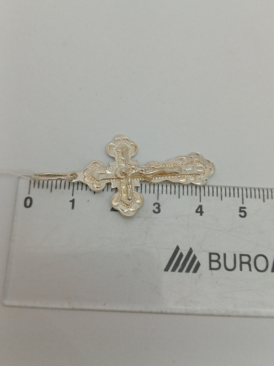 Срібний хрестик із розп'яттям 925 проби - Зображення 3