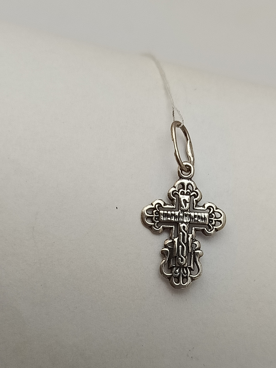 Срібний хрестик із розп'яттям дитячий - Зображення 3