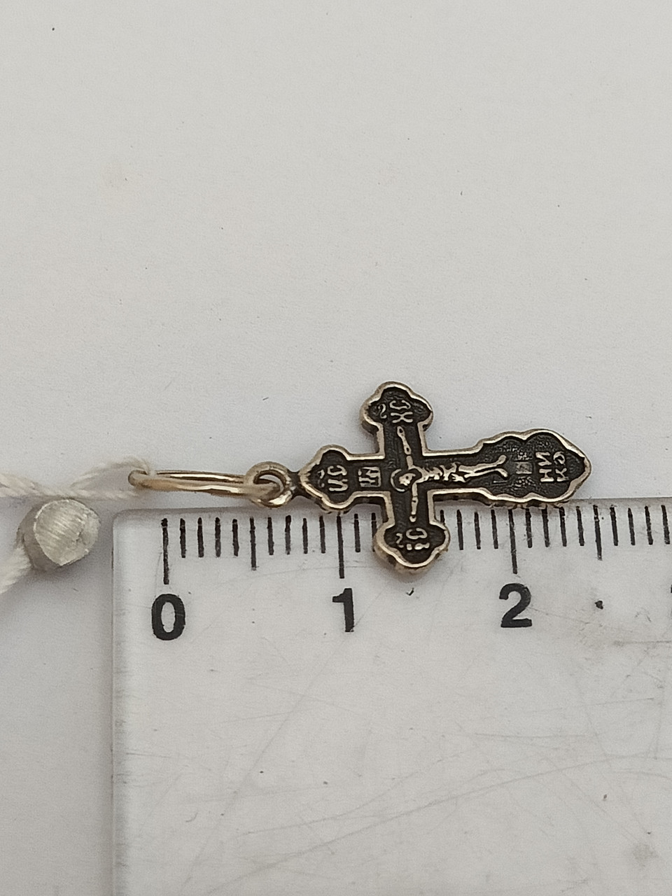 Срібний хрестик із розп'яттям - Зображення 3