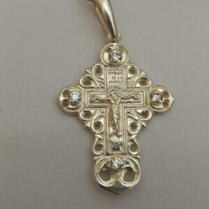 6661438793_serebryanyj-krestik-s.jpg Срібний хрестик із розп'яттям і цирконієм