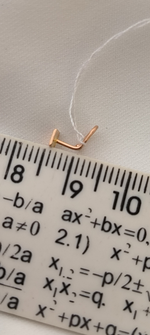 Золотий пірсинг 585 проби для носа - Зображення 2