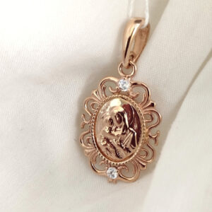 6661635160_zolotaya-podveska-ikonka.jpg Золота підвіска іконка 585 проби з цирконієм