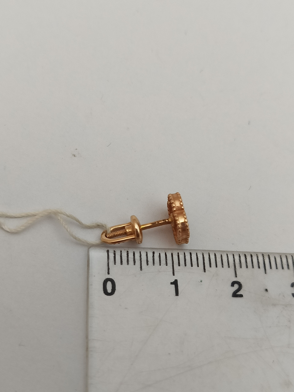 Золоті сережки пусети ванклів 585 проби - Зображення 4